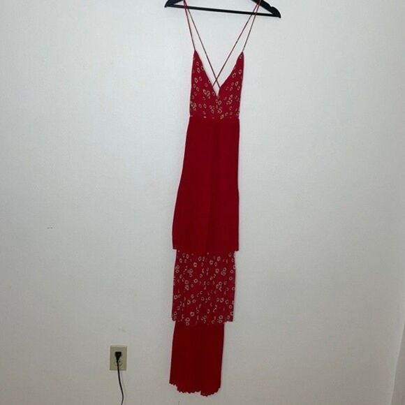 Free People Womens Size 2 Kayla Tiered Gown By Fame and Partners - Picture 6 of 12